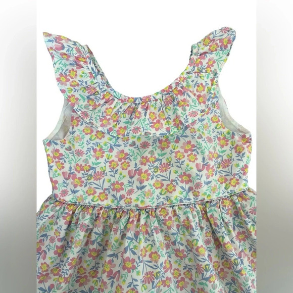 Tommy Bahama 4T Girls Floral Lined Ruffled Sleeveless With Bow Dress - Picture 2 of 6
